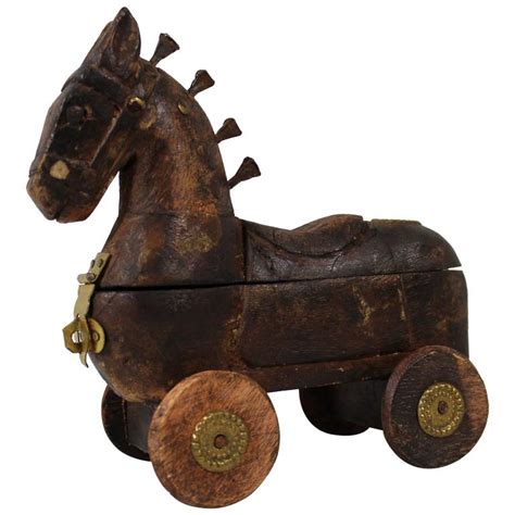 Wooden Horse on Wheels 